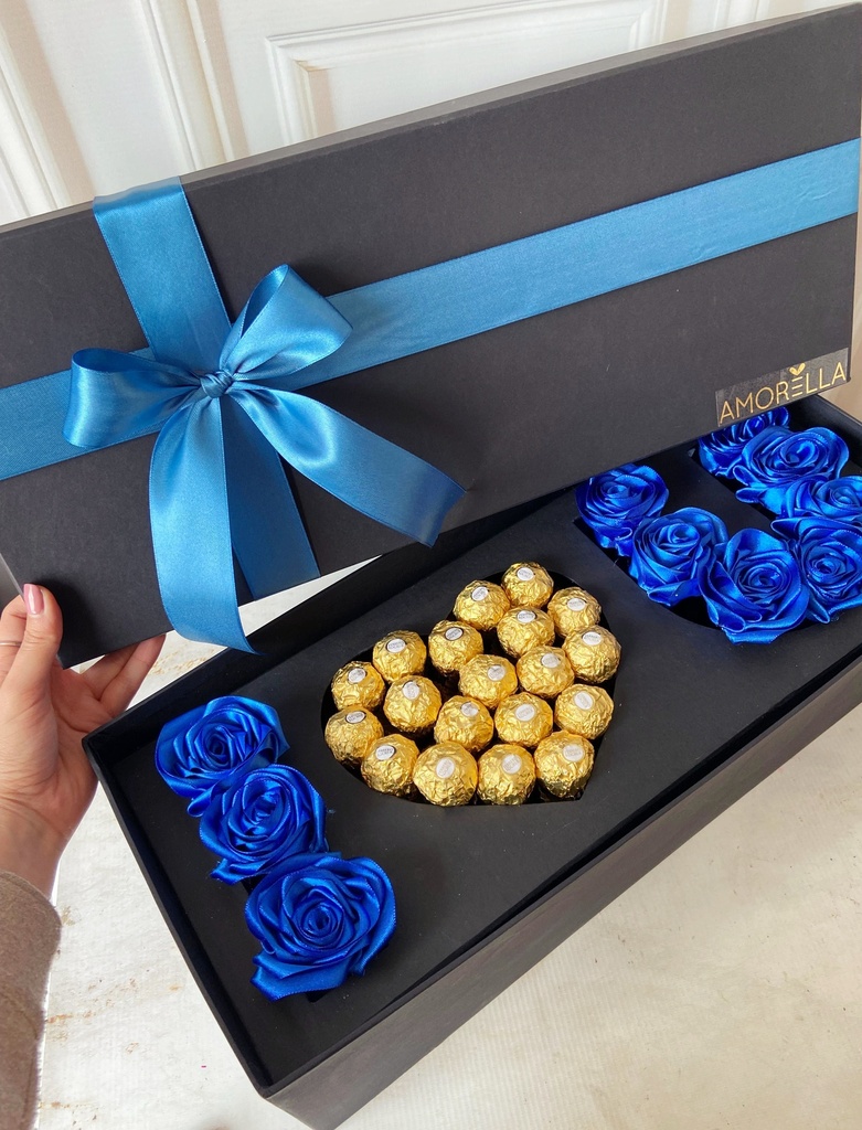 CAJA I LOVE ROSAS AZUL
