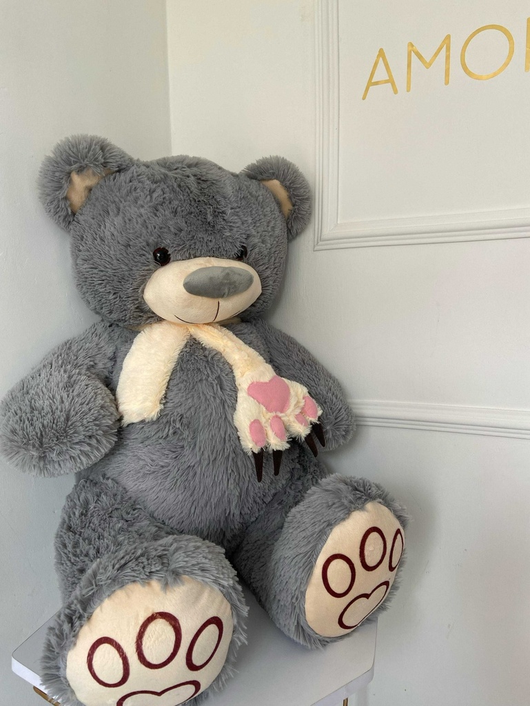 OSO DE PELUCHE GRIS 80CM