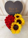 CORAZON ROSAS Y GIRASOL