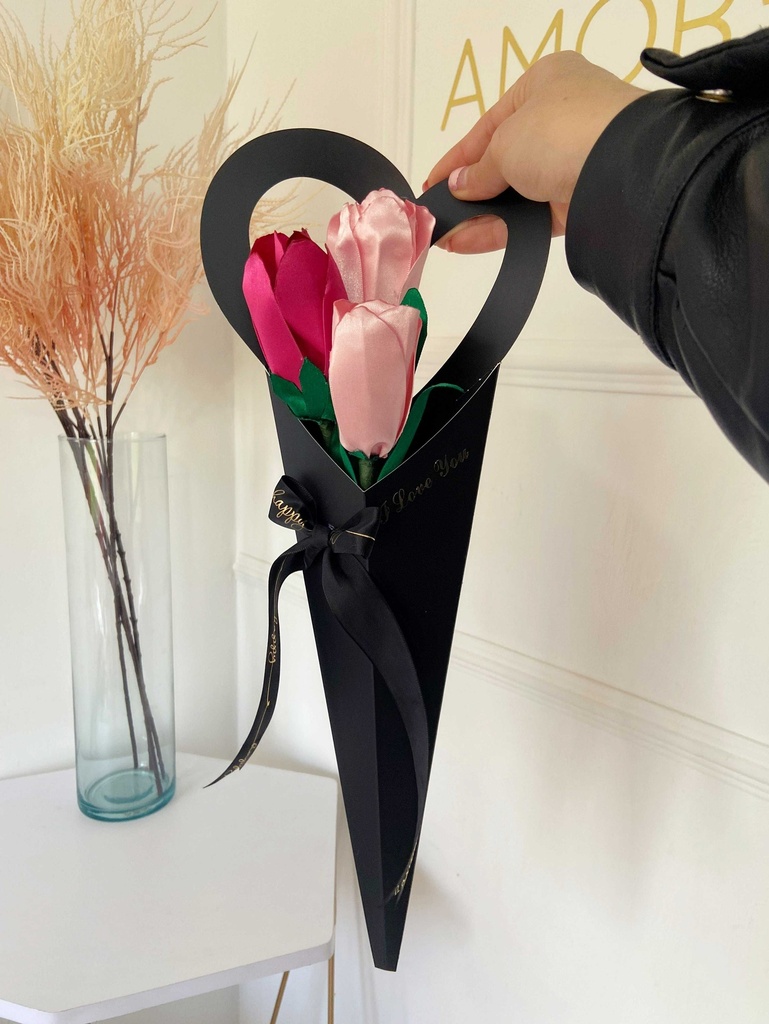 CONO TULIPANES DE TELA 