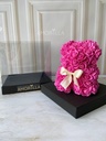 MINI OSO DE FLORES - FUCSIA