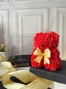 MINI OSO DE FLORES - ROJO