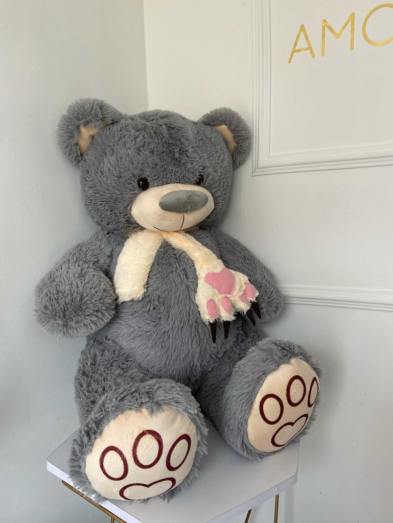 OSO DE PELUCHE - GRIS 80CM 