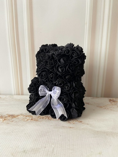MINI OSO DE FLORES - NEGROS