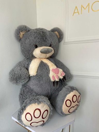 OSO DE PELUCHE - GRIS 80CM 